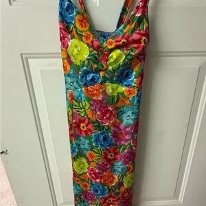 Show Me Your MuMu Colorful Floral Midi Dress